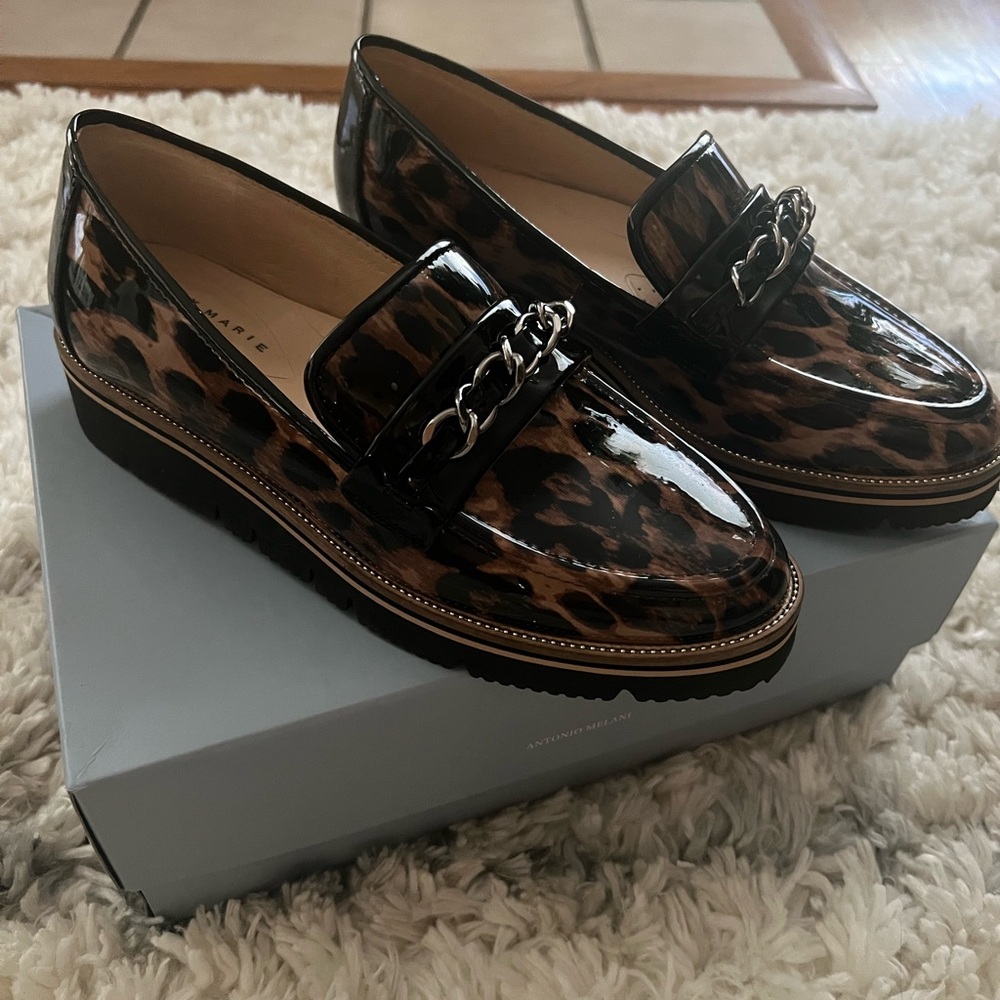 Alex Marie cheetah print loafers.